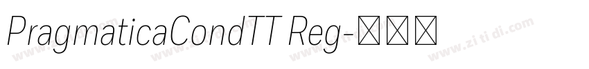 PragmaticaCondTT Reg字体转换